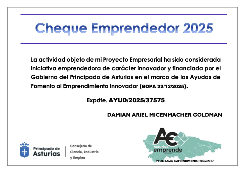 Publicidad Cheque 2025 DAMIAN ARIEL MICENMACHER GOLDMAN